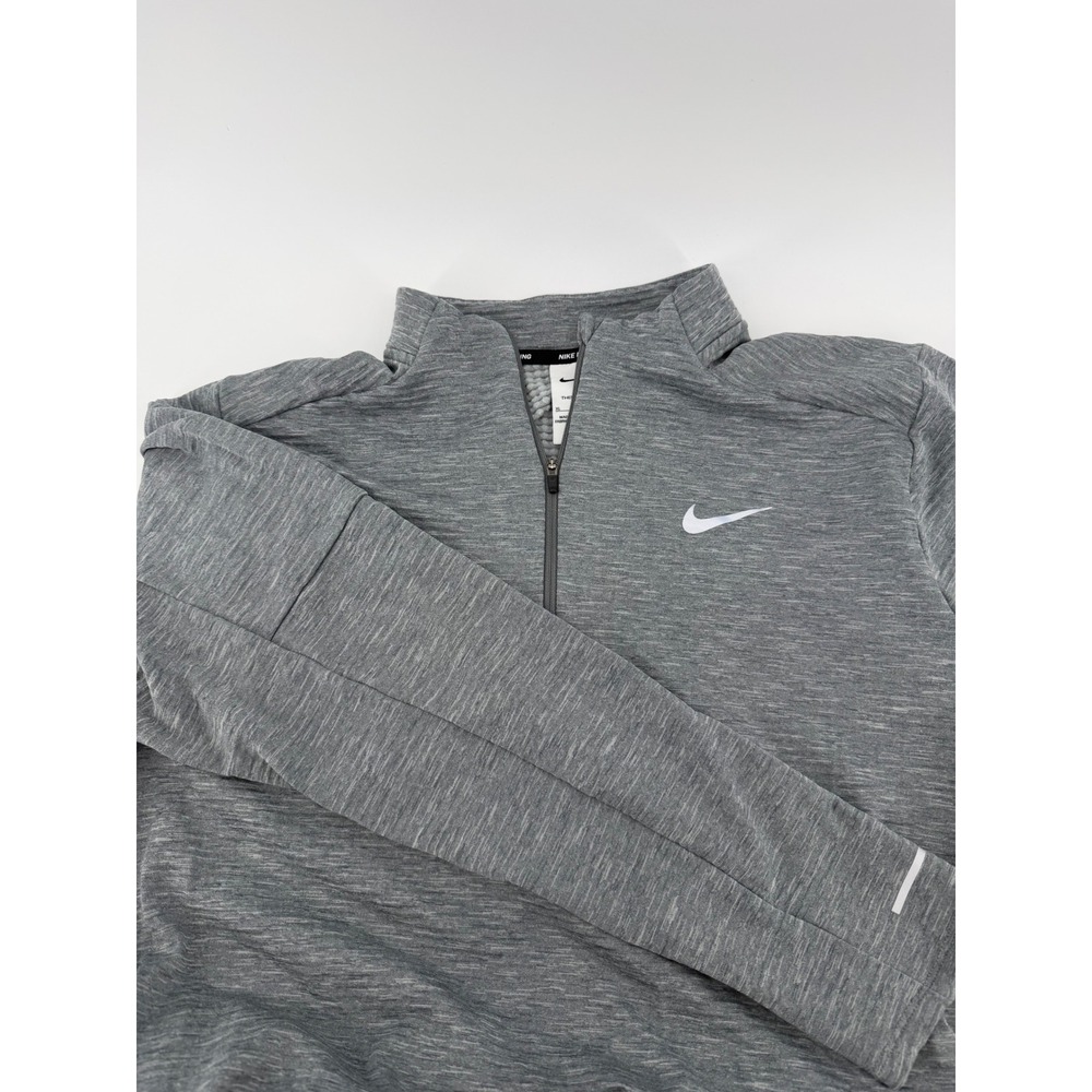 Nike Running Therma-FIT 1/4 Zip Pullover Mens XL Grey Heather FZ1149-084 Waffle